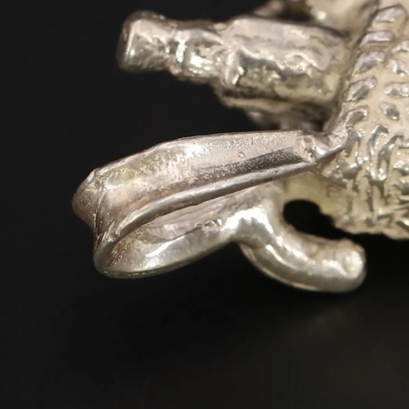 Vintage Sterling Silver Christmas Stocking with Gifts Necklace Pendant 25 grams - Picture 5 of 5